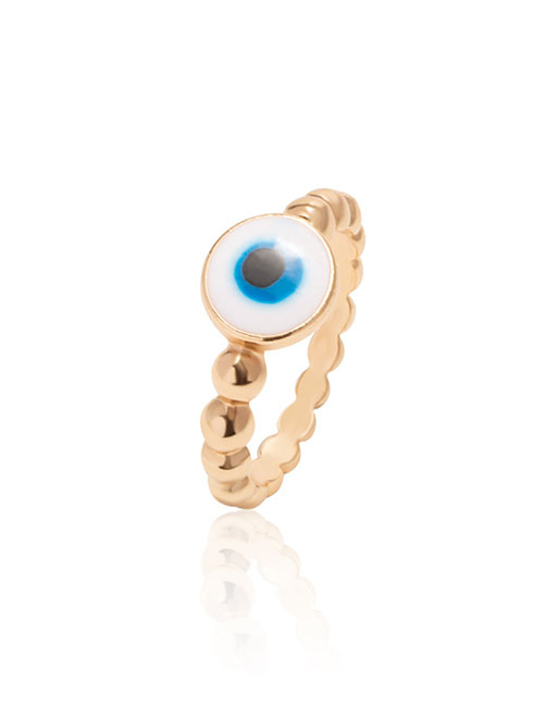 Fashion 6# Alloy Gold Plated Eye Open Ring