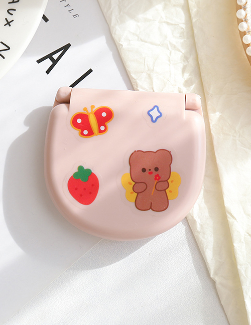 Fashion Light Pink [1 Random Sticker] Plastic Mini Household Sewing Box Set