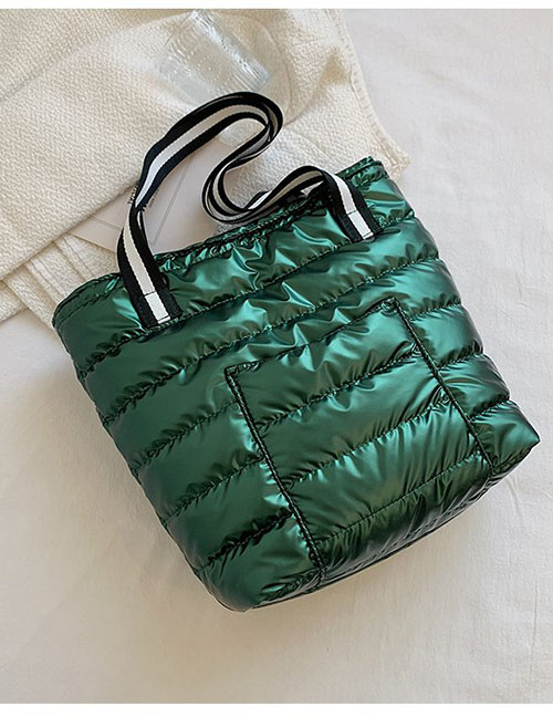 Fashion Green Pu Down Large Capacity Shoulder Bag