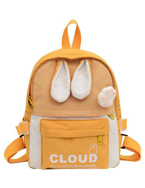 Fashion Yellow Cartoon Rabbit Ears Backpack