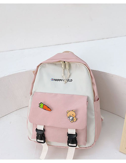 Fashion Pink Tuba Nylon Cartoon Large Capacity Backpack