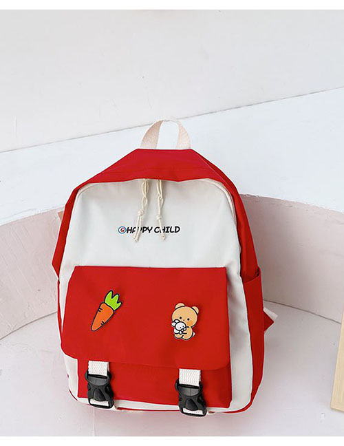 Fashion Red Tuba Nylon Cartoon Large Capacity Backpack