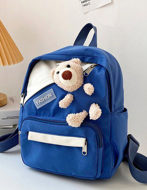 Fashion Blue Cartoon Nylon Kids Backpack