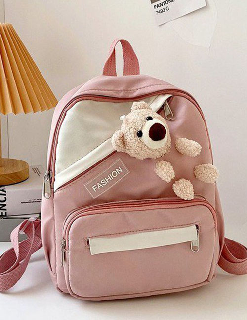 Fashion Pink Cartoon Nylon Kids Backpack