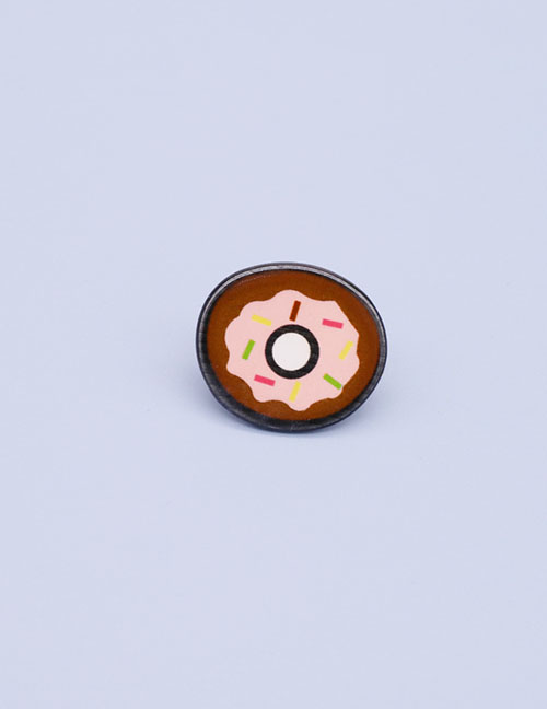 Fashion 4 Donuts Acrylic Cartoon Brooch