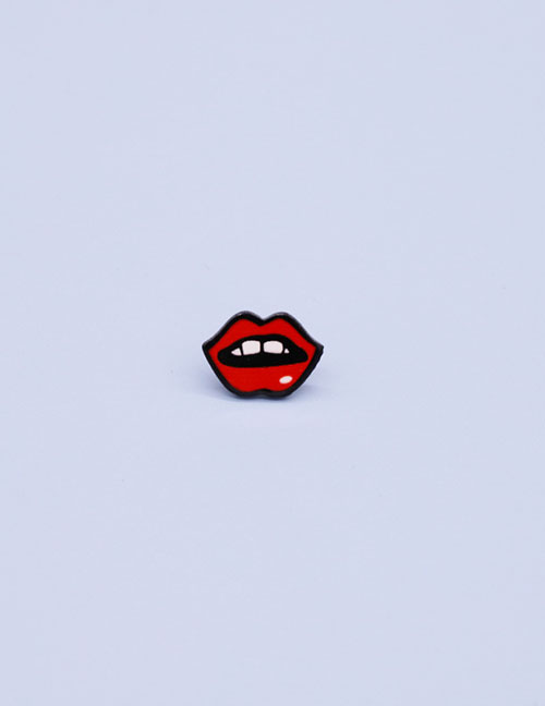 Fashion 10 Lips Acrylic Cartoon Brooch