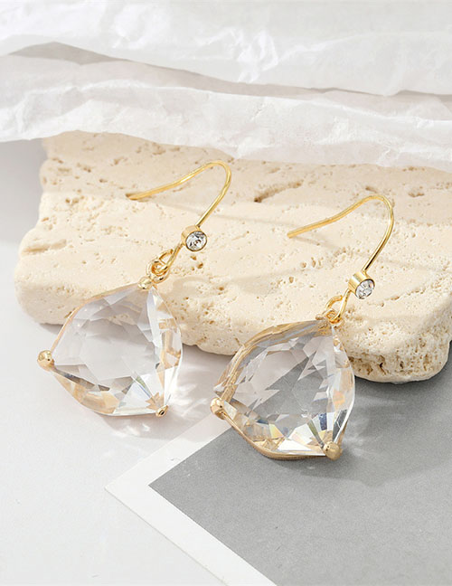Fashion 7 Transparent Geometric Irregular Crystal Earrings