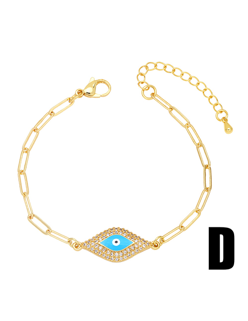 Fashion D (light Blue) Copper Diamond Eye Bracelet