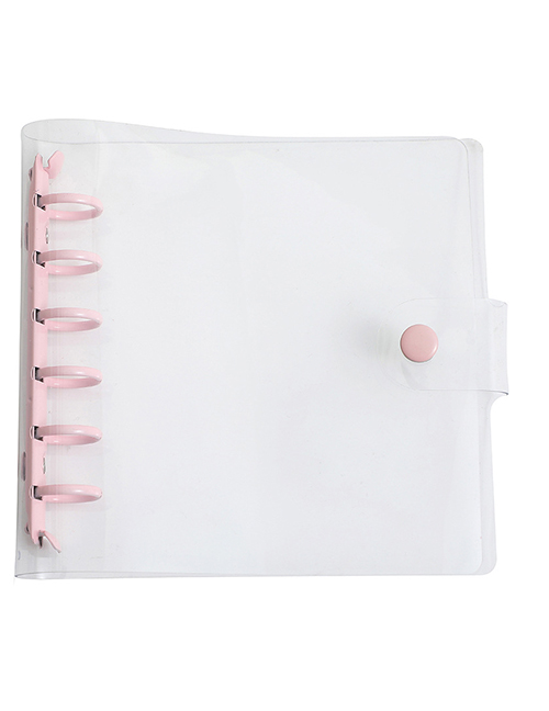 Fashion Transparent Pink Shell (without Inner Page) Pvc Six-hole Loose-leaf Album Holder