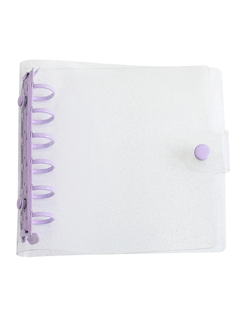Fashion Glitter Purple Shell (without Inner Page) Pvc Six-hole Loose-leaf Album Holder