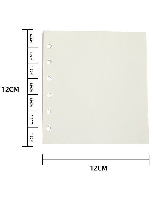 Fashion Six-hole Blank Paper Core 40 Sheets Of Paper (without Shell) Pvc Six-hole Loose-leaf Album Holder