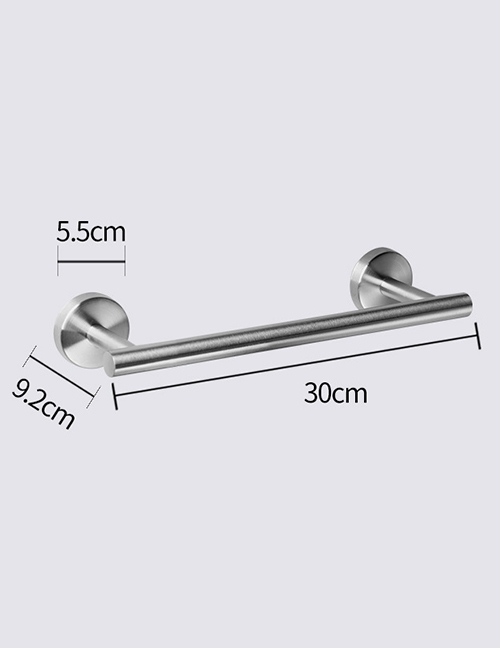 Fashion 30 Towel Bar - Brushed Silver Color Stainless Steel Punch-free Towel Bar