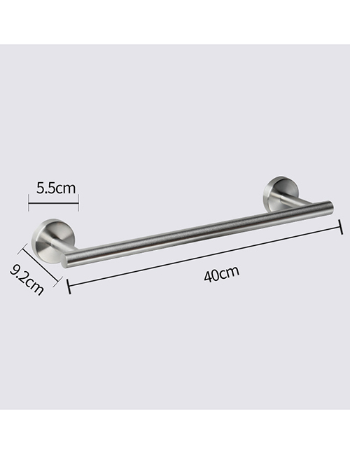 Fashion 40 Towel Bar - Brushed Silver Color Stainless Steel Punch-free Towel Bar