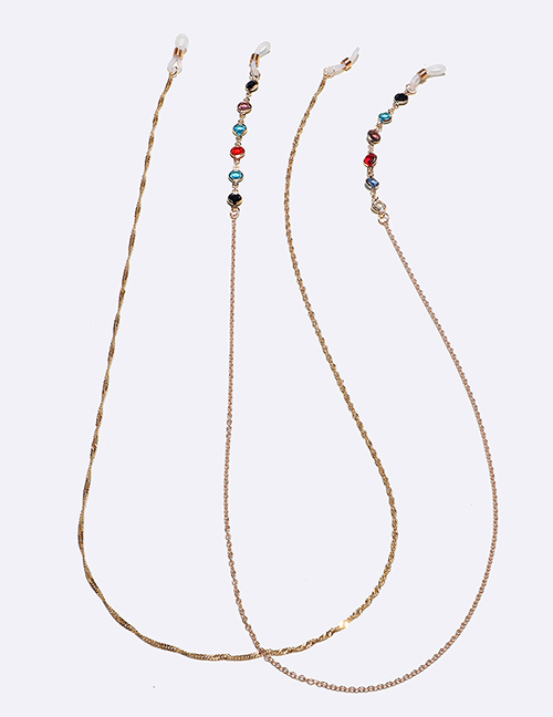 Fashion Complete Set Pure Copper Geometric Chain Glasses Chain Set