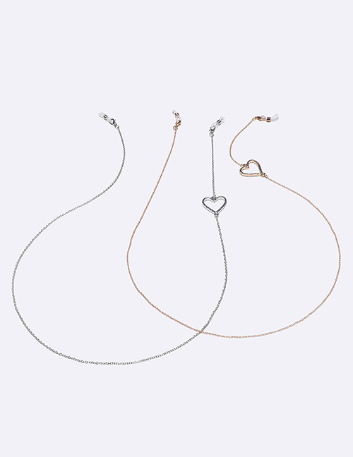 Fashion Complete Set Pure Copper Hollow Heart Glasses Chain Set