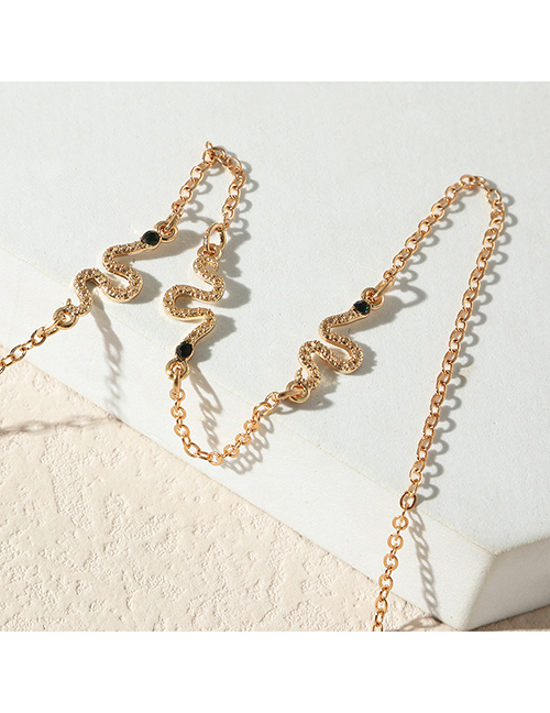 Fashion Gold Color Geometric Snake Chain Necklace