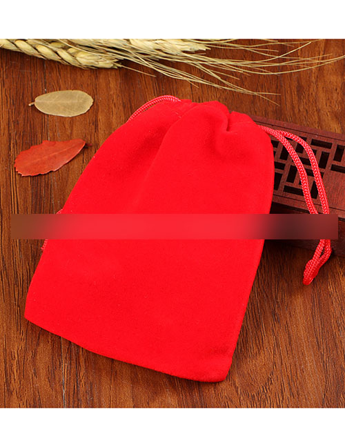 Fashion Red 17*23cm Flannel Drawstring Jewelry Bag (price Of 50)