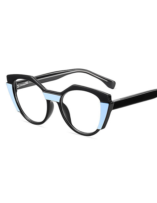 Fashion Bright Black/blue/anti-blue Light Tr90 Large Frame Cp Ferrule Color Glasses Frame