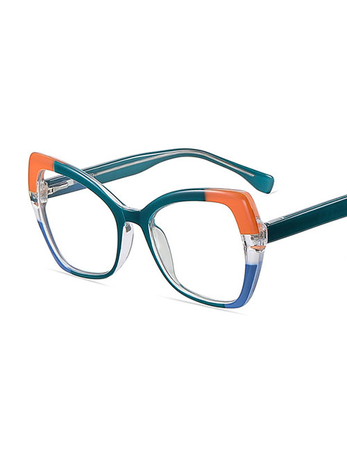 Fashion Green/anti-blue Light Tr90 Spring Feet Flat Ferrule Color Glasses Frame
