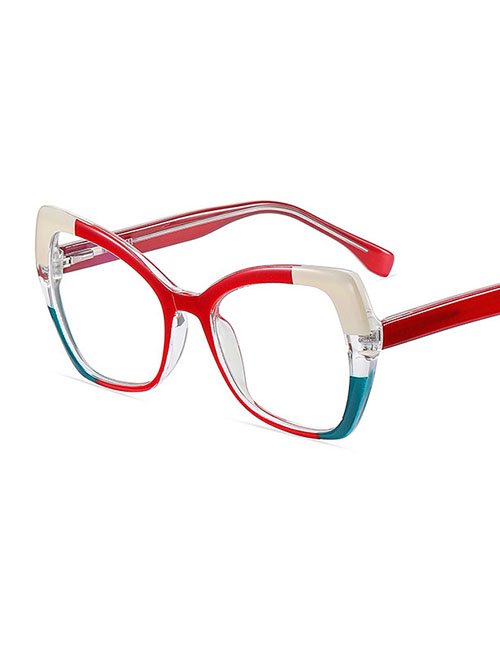 Fashion Red/anti-blue Light Tr90 Spring Feet Flat Ferrule Color Glasses Frame