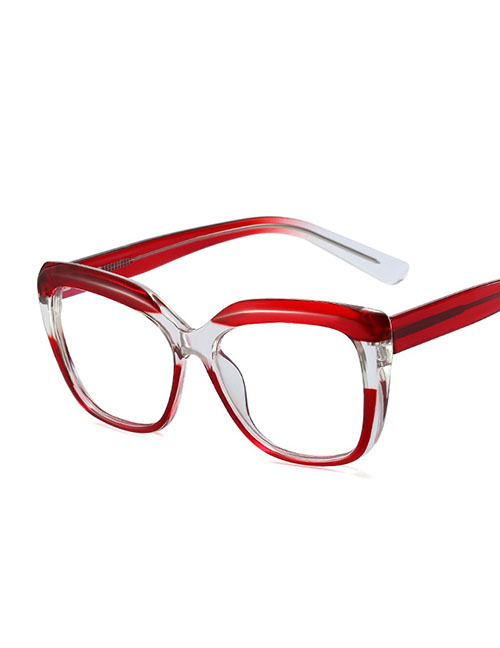 Fashion Red/anti-blue Light Cp Ferrule Flat Glasses Frame