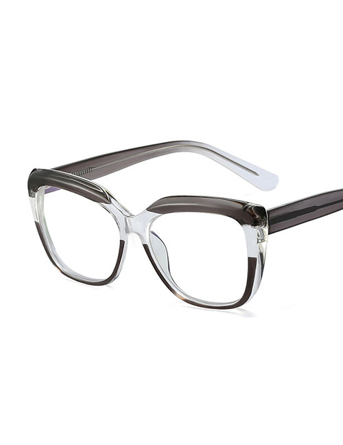 Fashion Gray/anti-blue Light Cp Ferrule Flat Glasses Frame