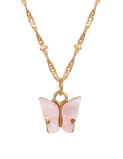 Fashion 2# Acrylic Butterfly Necklace