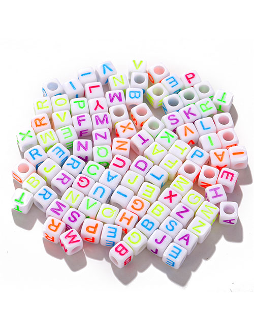 Fashion 1# Resin Color Alphabet Rice Beads Diy Accessories
