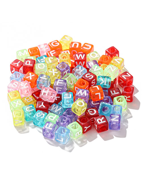 Fashion 2# Resin Color Alphabet Rice Beads Diy Accessories