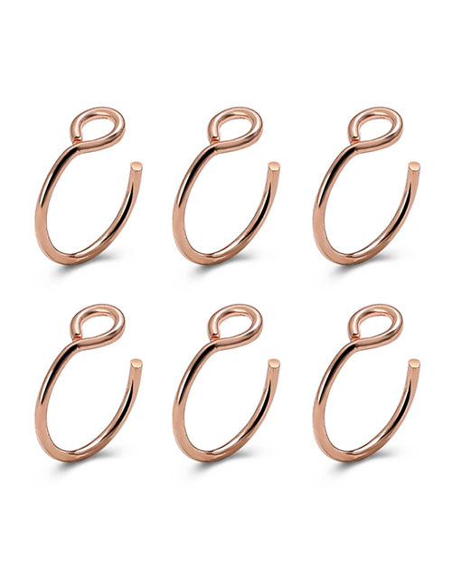 Fashion 3# Alloy Closed Pierced Nose Ring Set