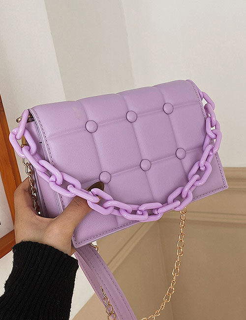 Fashion Violets Pu Geometric Flap Crossbody Bag