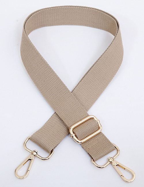 Fashion Khaki Cotton Belt Solid Canvas Webbing Adjustable Shoulder Straps