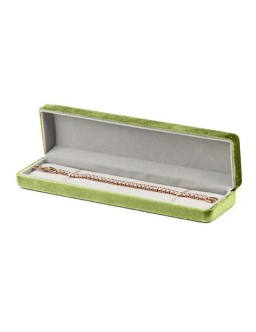 Fashion Bracelet Box Alloy Flannel Gift Storage Box