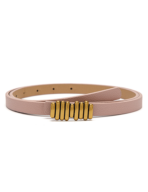 Fashion Pink Caterpillar Buckle Thin Belt