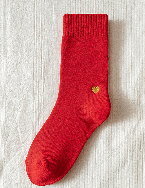 Fashion Embroidered Little Hearts Pure Cotton Heart Embroidered Socks