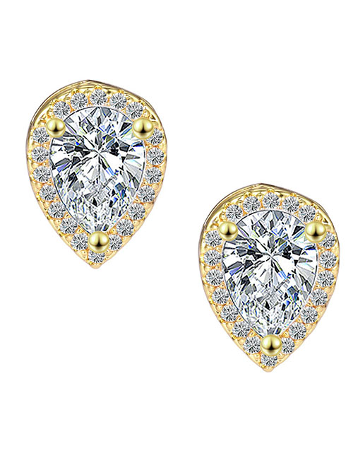 Fashion 20# Geometric Diamond Drop Earrings