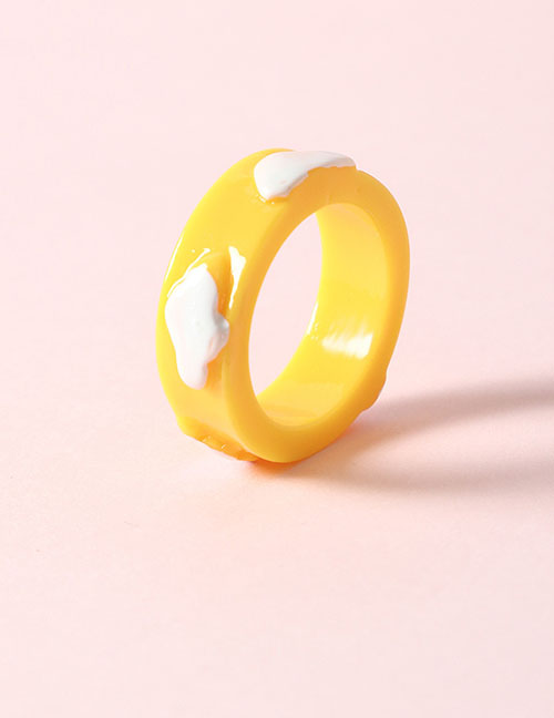 Fashion Yellow Irregular Little Cloud Ring