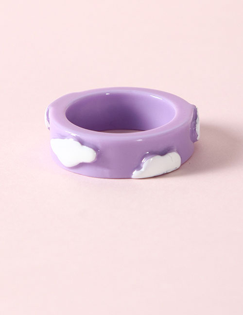 Fashion Purple Irregular Little Cloud Ring