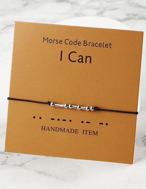Fashion I Can Geometric Morse Code Ball Bracelet