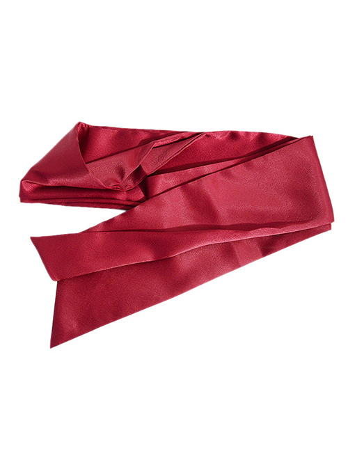Fashion Red Silk Tie Belt