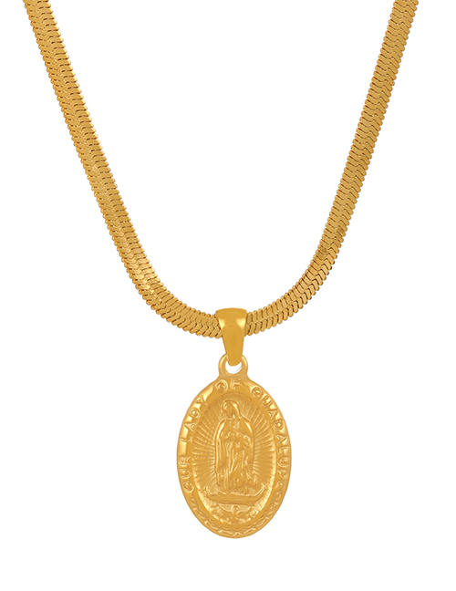 Fashion Gold-4 Titanium Steel Figure Necklace