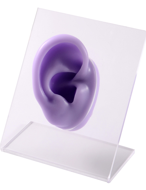 Fashion Purple Right Ear Silicone Ear Display Model