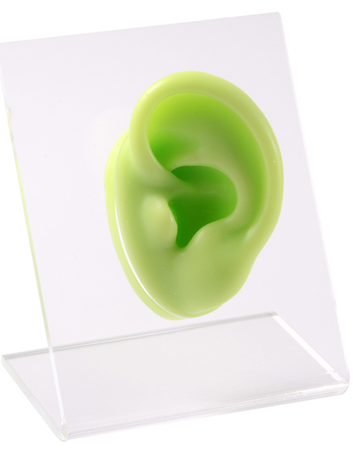 Fashion Green Left Ear Silicone Ear Display Model