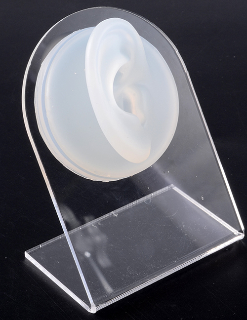 Fashion Transparent Color - Right Ear Silicone Ear Display Model