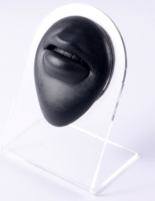 Fashion Black - Mouth Silicone Ear Display Model