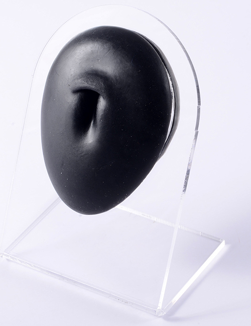 Fashion Black - Belly Button Silicone Ear Display Model