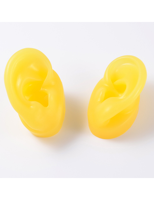 Fashion Yellow Silicone Ear Display Model