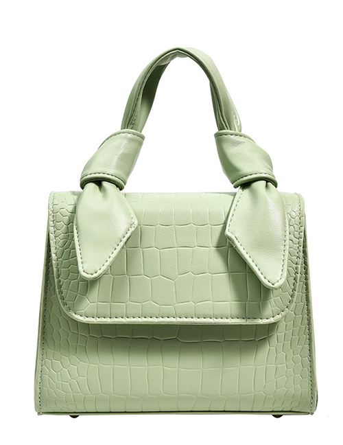 Fashion Green Pu Head Pattern Flap Messenger Bag