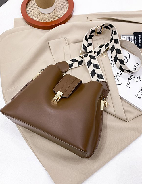 Fashion Dark Brown Messenger Bulk Bag Pu