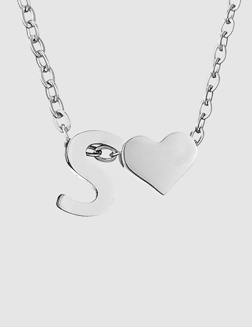 Fashion S-steel Color Stainless Steel Necklace Love Letters